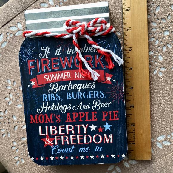 NWT 3 Ashland Patriotic Signs, America Jar, Family Reunion, Liberty Jar - Picture 3 of 15